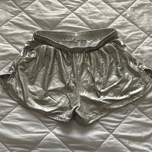 Silver Metallic MEDIUM shorts (Sorority Events, Halloween..etc)
